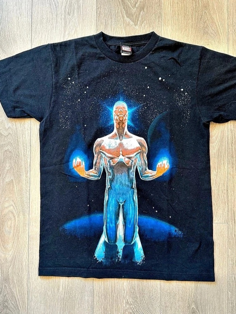 Marvel Vintage Marvel Silver Surfer Mad Engine Graphic T-Shirt Vintage Silver